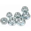 Galvanized Blue White Zinc Plated Hex Flange Nuts