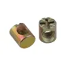 Color Yellow Zinc Plated Barrel Nuts