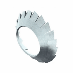 Countersunk serrated lock washer with external teeth DIN 6798 V Spring steel Zinc plated